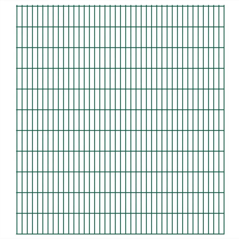 

2D Garden Fence Panels 2.008x2.23 m 12 m (Total Length) Green