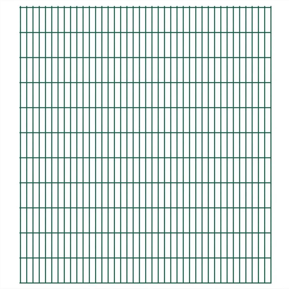 

2D Garden Fence Panels 2.008x2.23 m 14 m (Total Length) Green