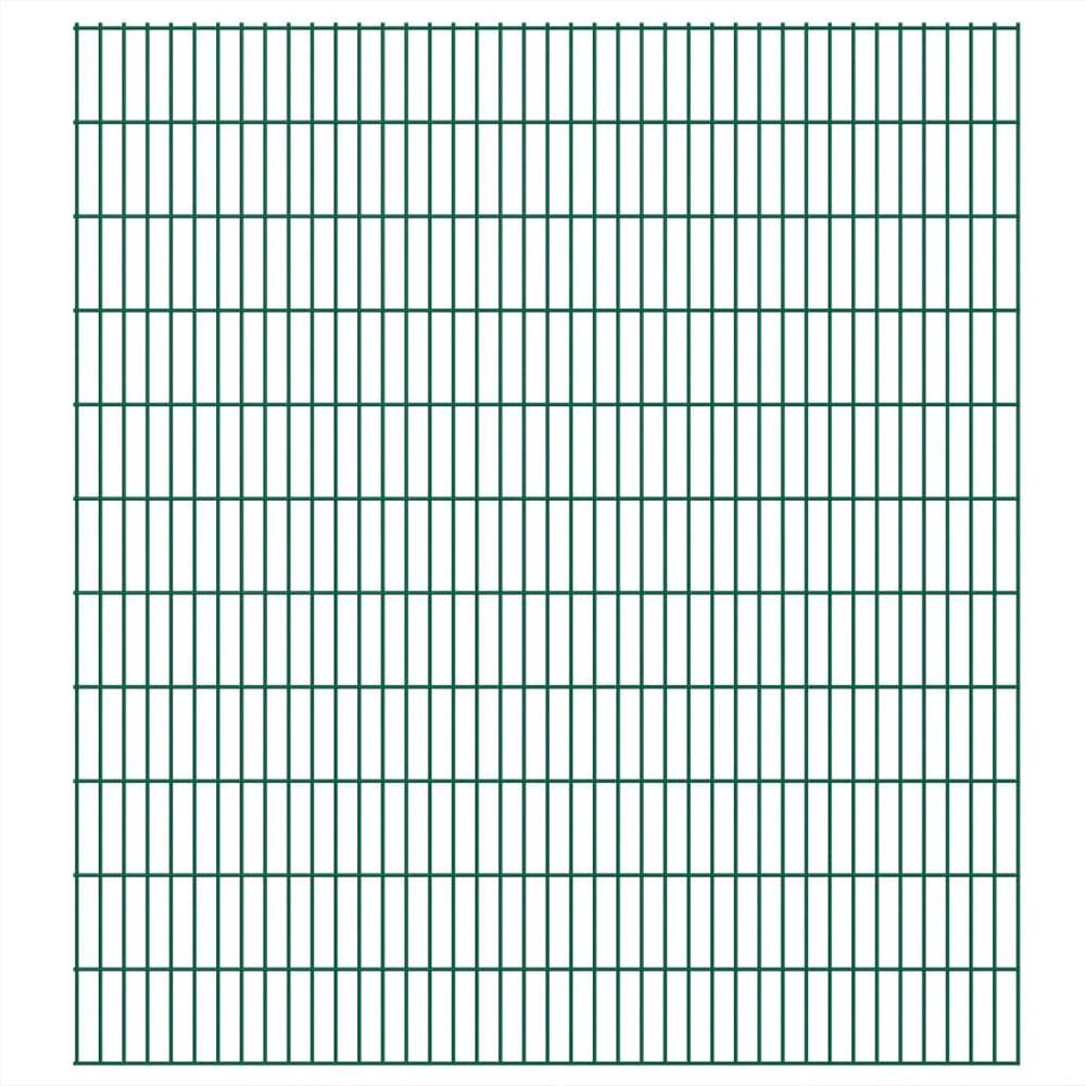 

2D Garden Fence Panels 2.008x2.23 m 26 m (Total Length) Green