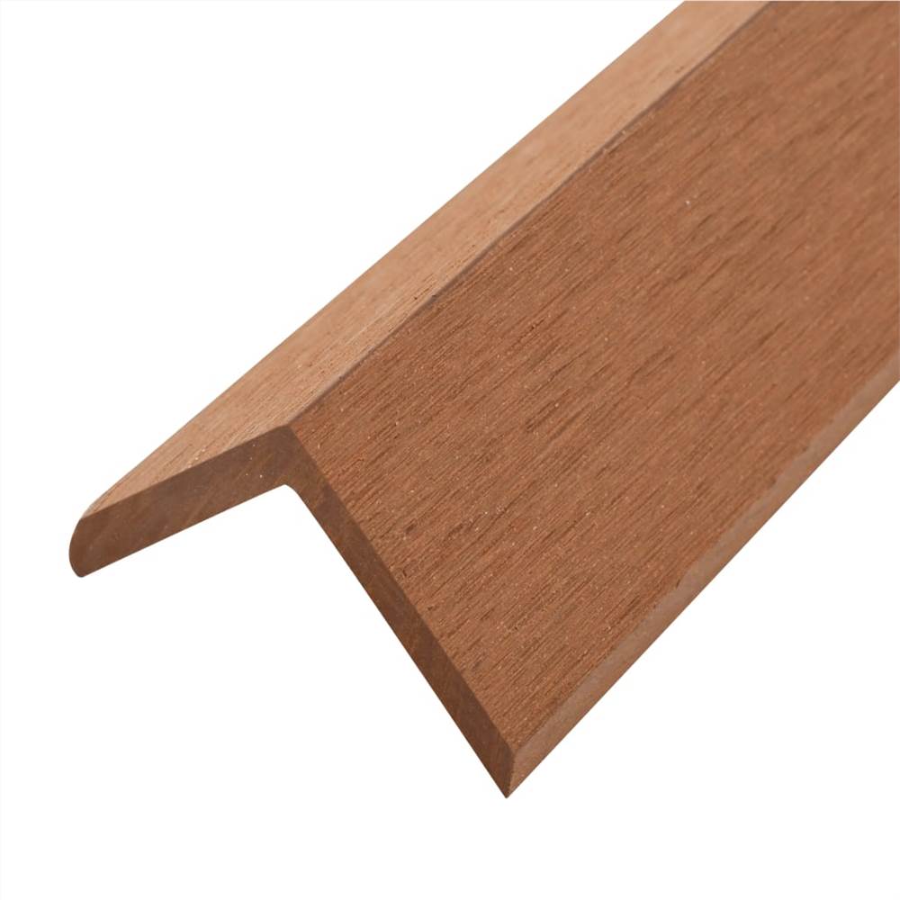 5 pcs Decking Angle Trims WPC 170 cm Light Brown
