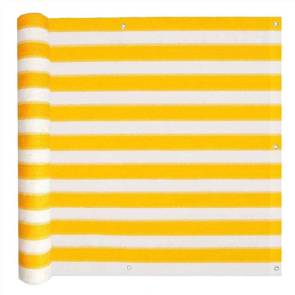 

Balcony Screen HDPE 75x400 cm Yellow and White