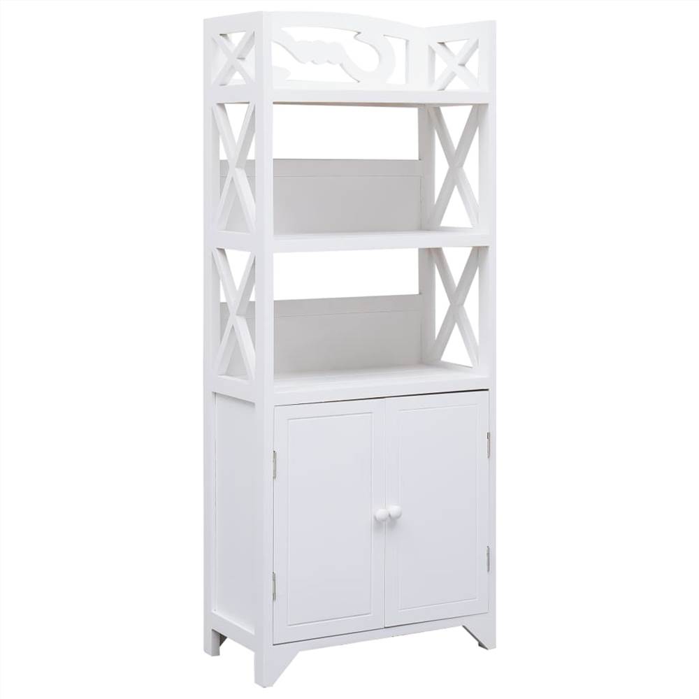 

Bathroom Cabinet White 46x24x116 cm Paulownia Wood