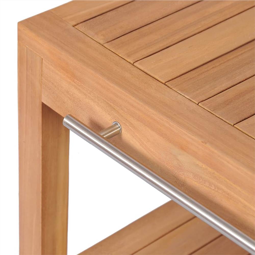 Bathroom Vanity Cabinet with 2 Baskets Solid Teak 74x45x75 cm