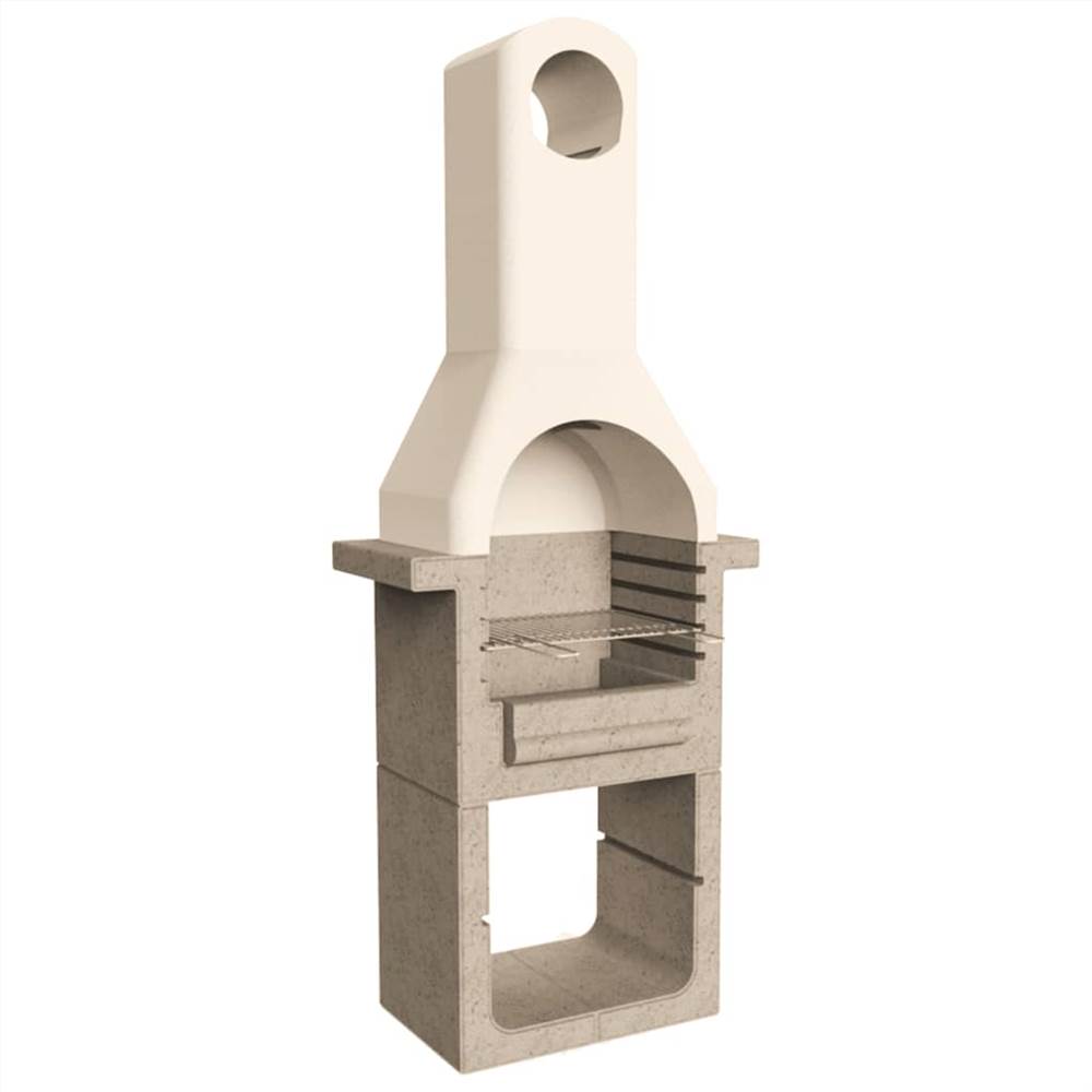 Concrete Charcoal BBQ Stand with Chimney