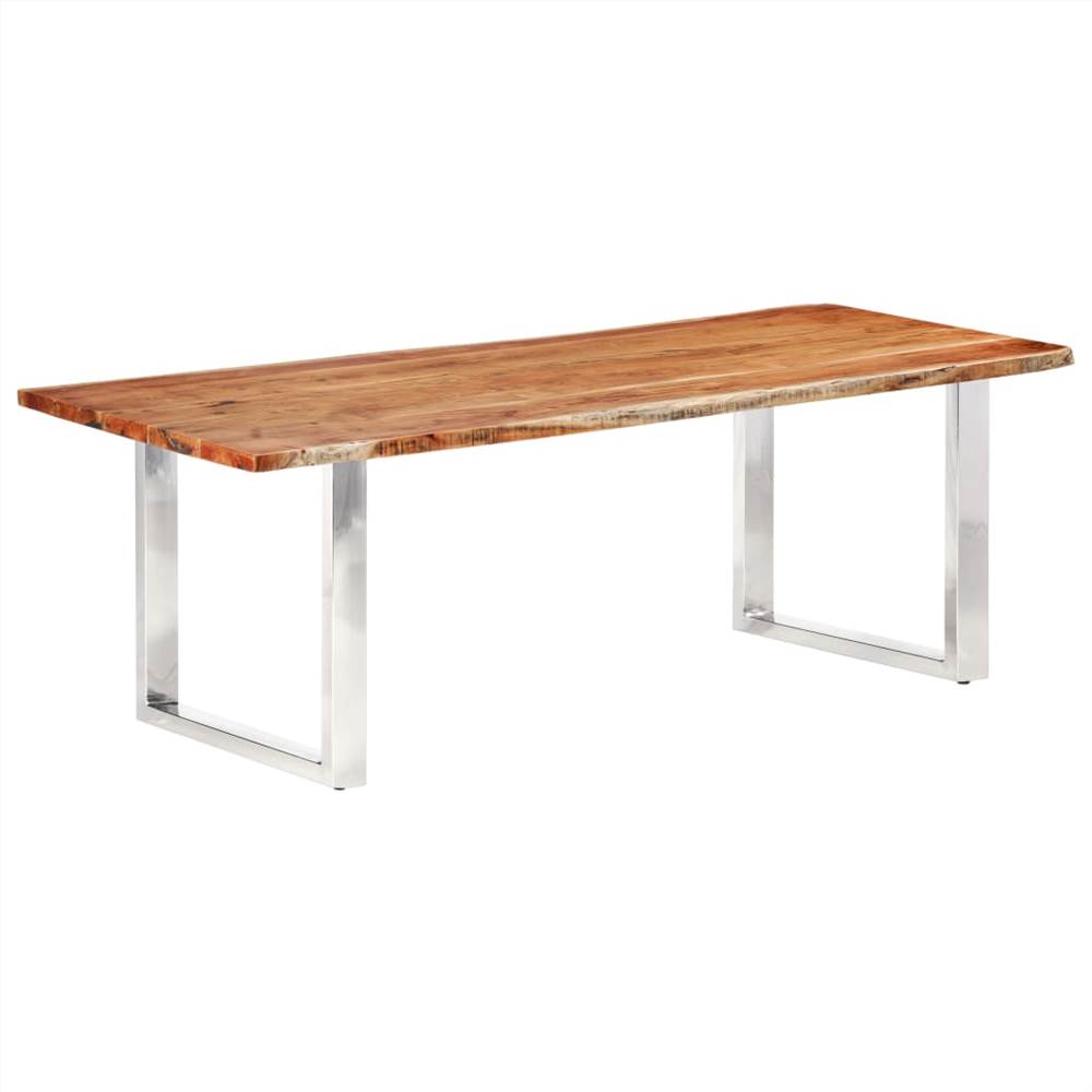 

Dining Table with Live Edges Solid Acacia Wood 220 cm 3.8 cm