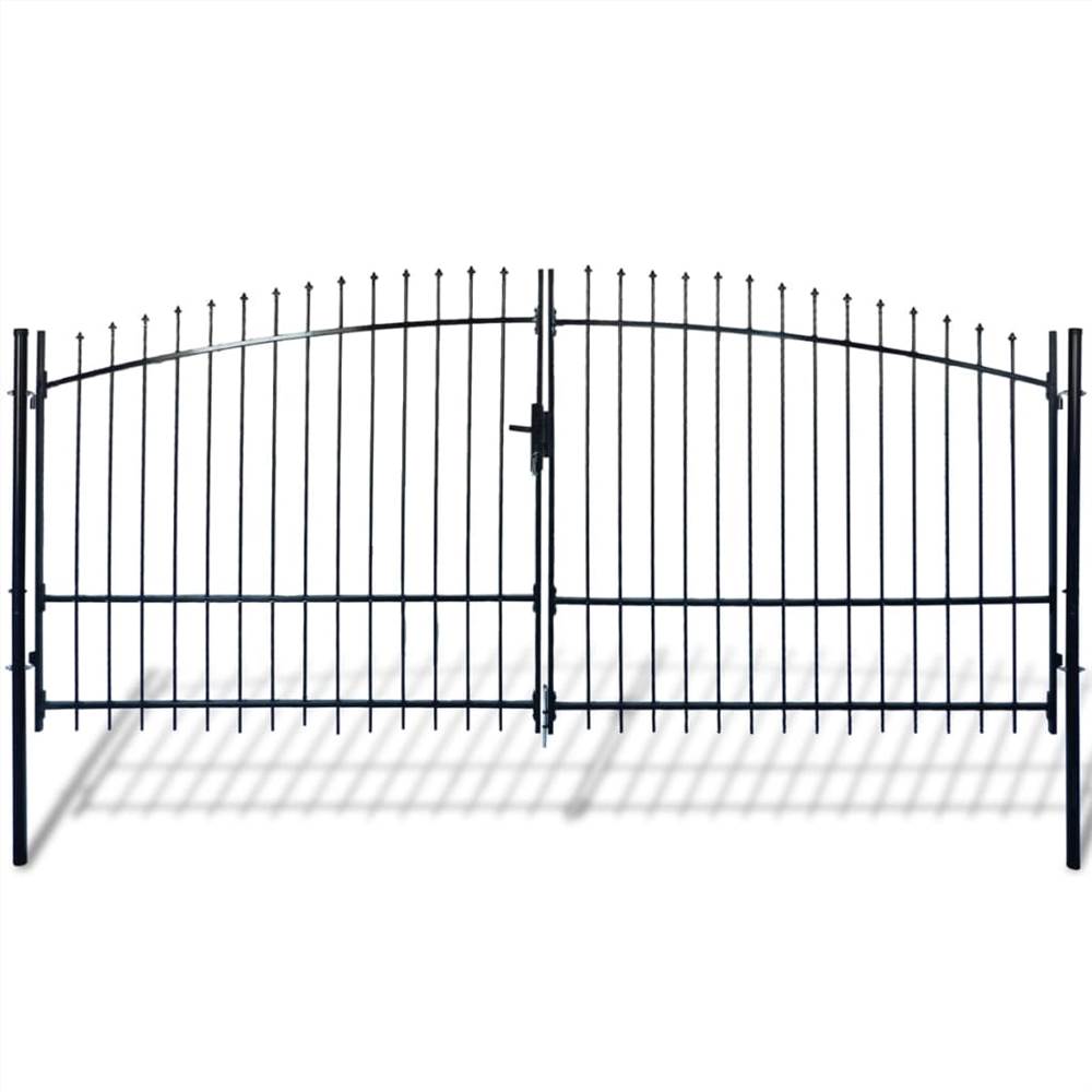 

Double Door Fence Gate with Spear Top 400 x 225 cm