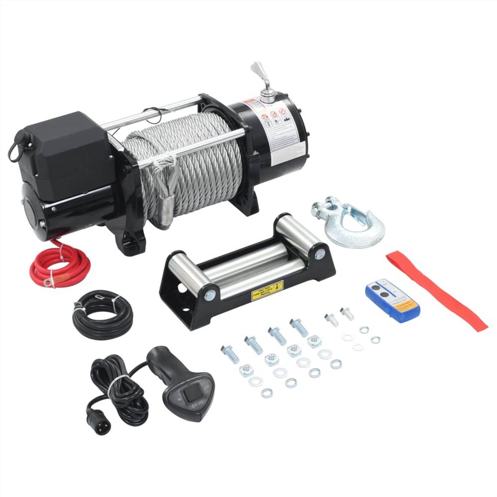 

Electric Winch 12 V 17000 lbs 7711 kg with Remote Control