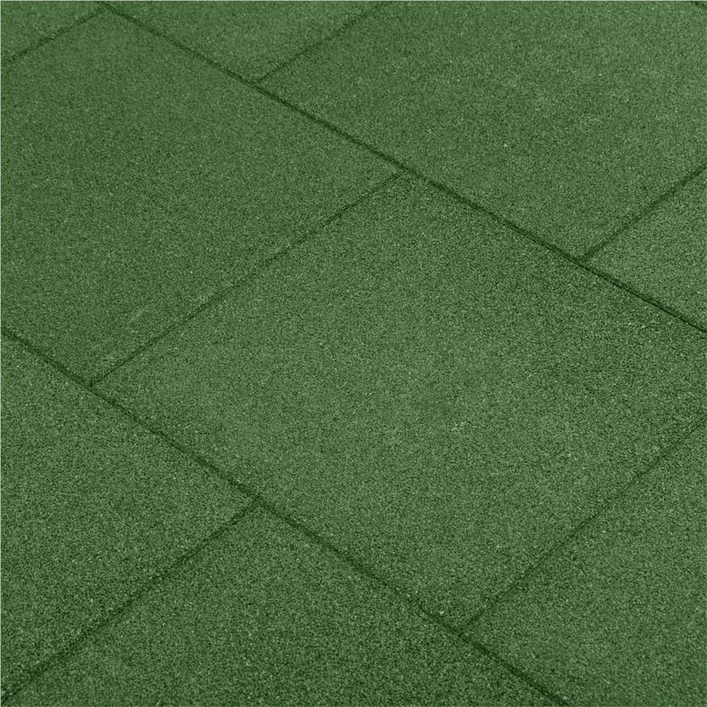 

Fall Protection Tiles 24 pcs Rubber 50x50x3 cm Green