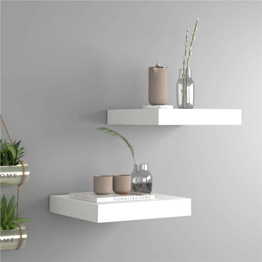 

Floating Wall Shelves 2 pcs White 23x23.5x3.8 cm MDF