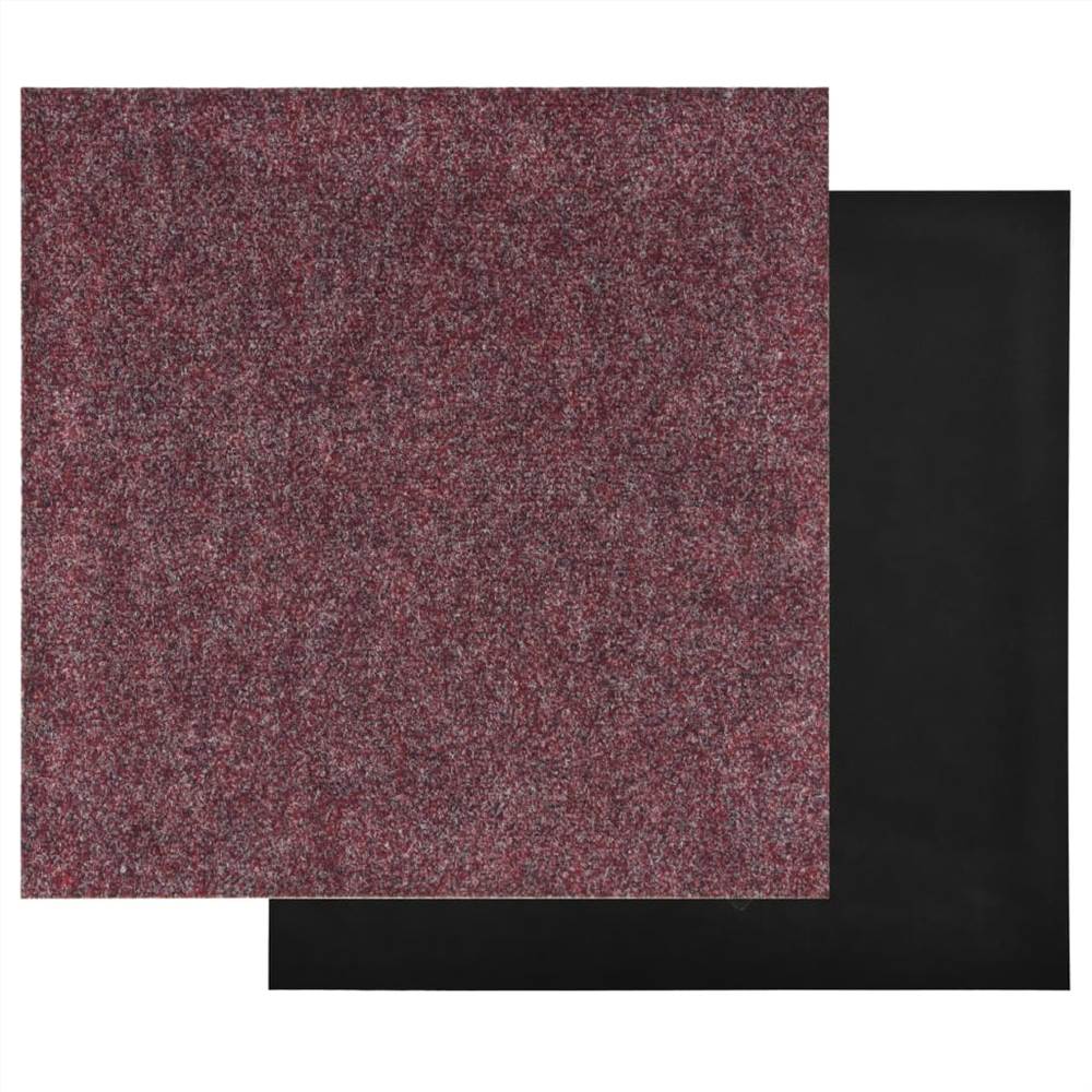 Floor Carpet Tiles 20 pcs 5 m² Dark Red