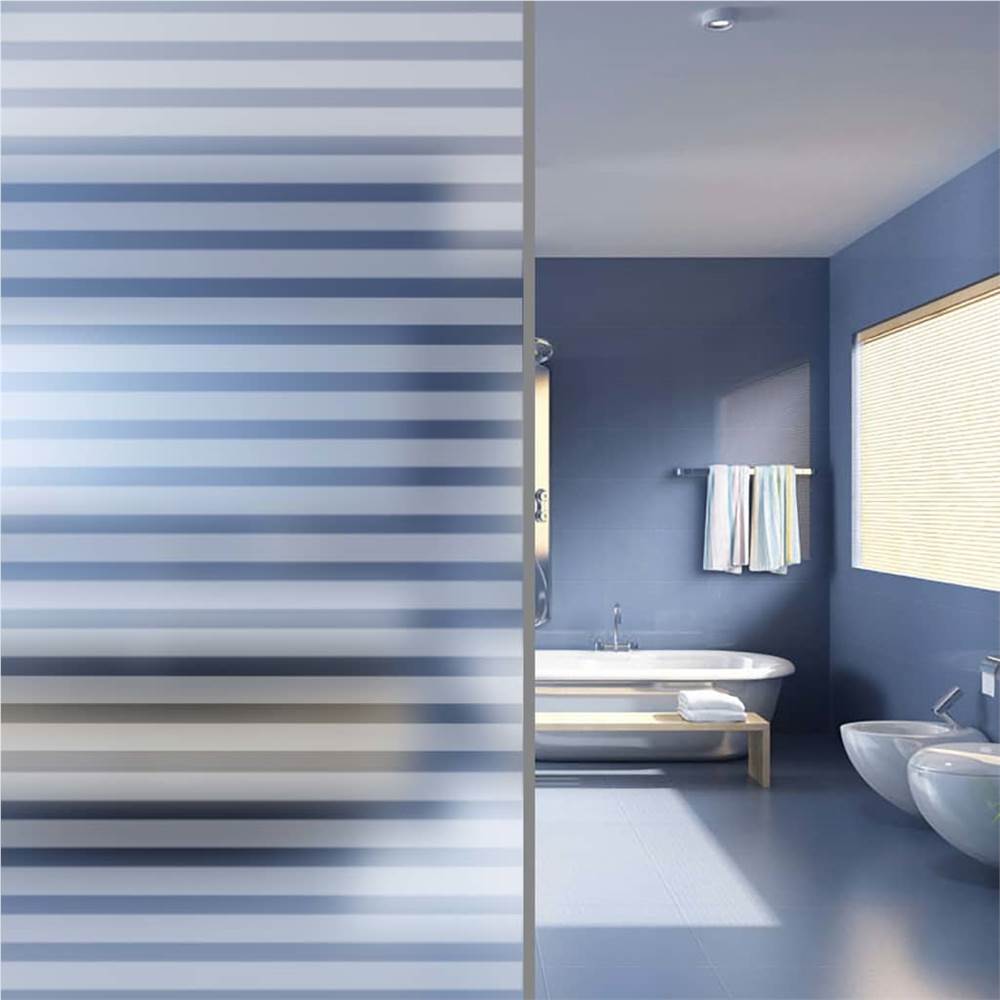 Frosted Privacy Window Film Adhesive Stripes 0.9x10 ม