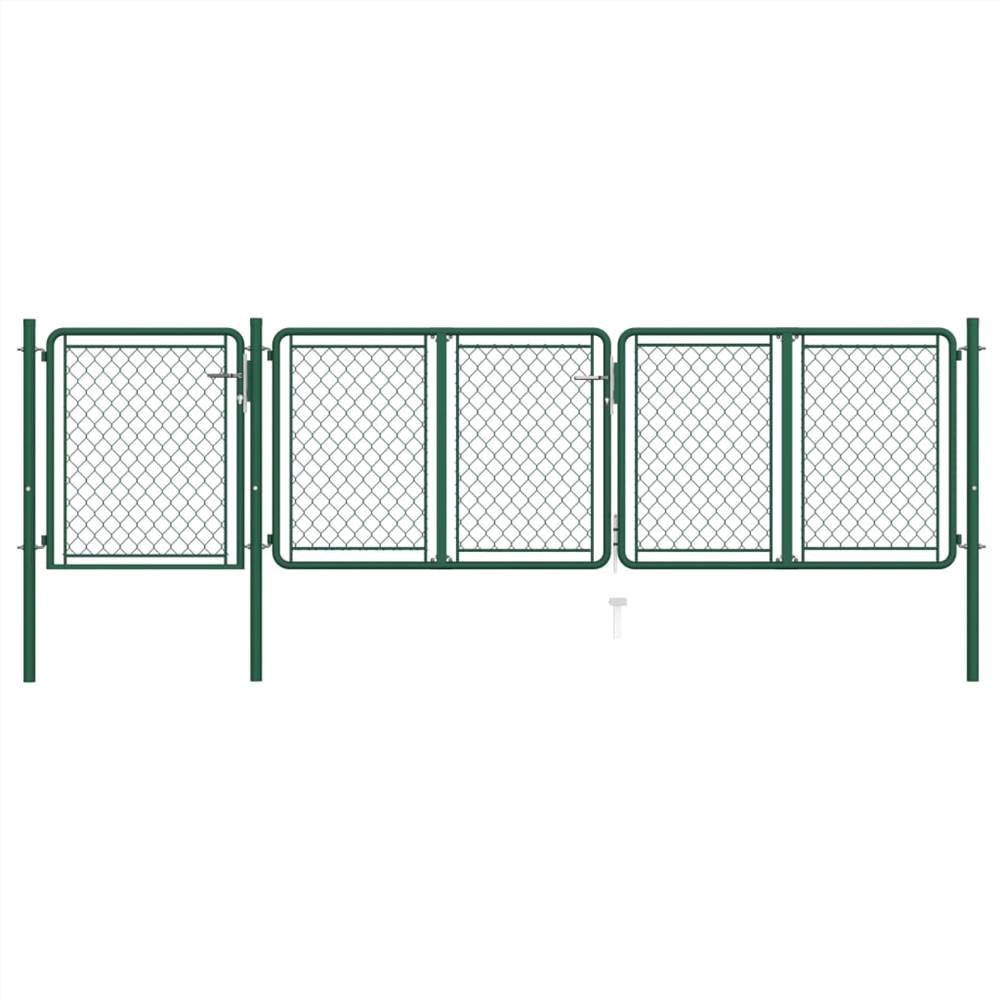 

Garden Gate Steel 100x395 cm Green