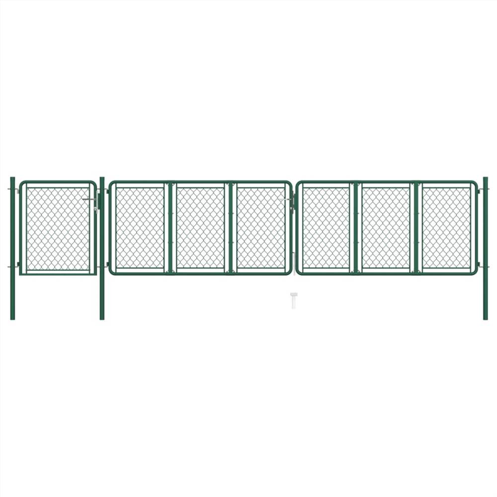 

Garden Gate Steel 100x495 cm Green