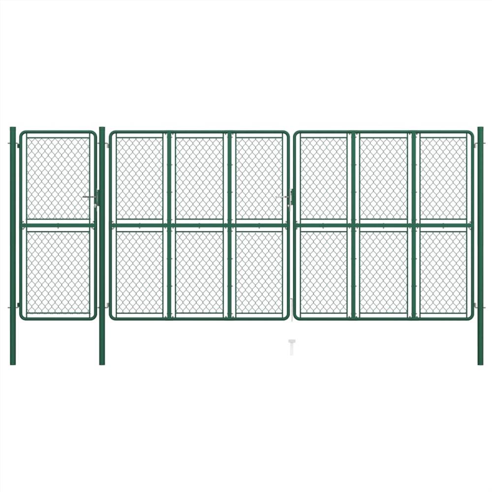 

Garden Gate Steel 175x495 cm Green