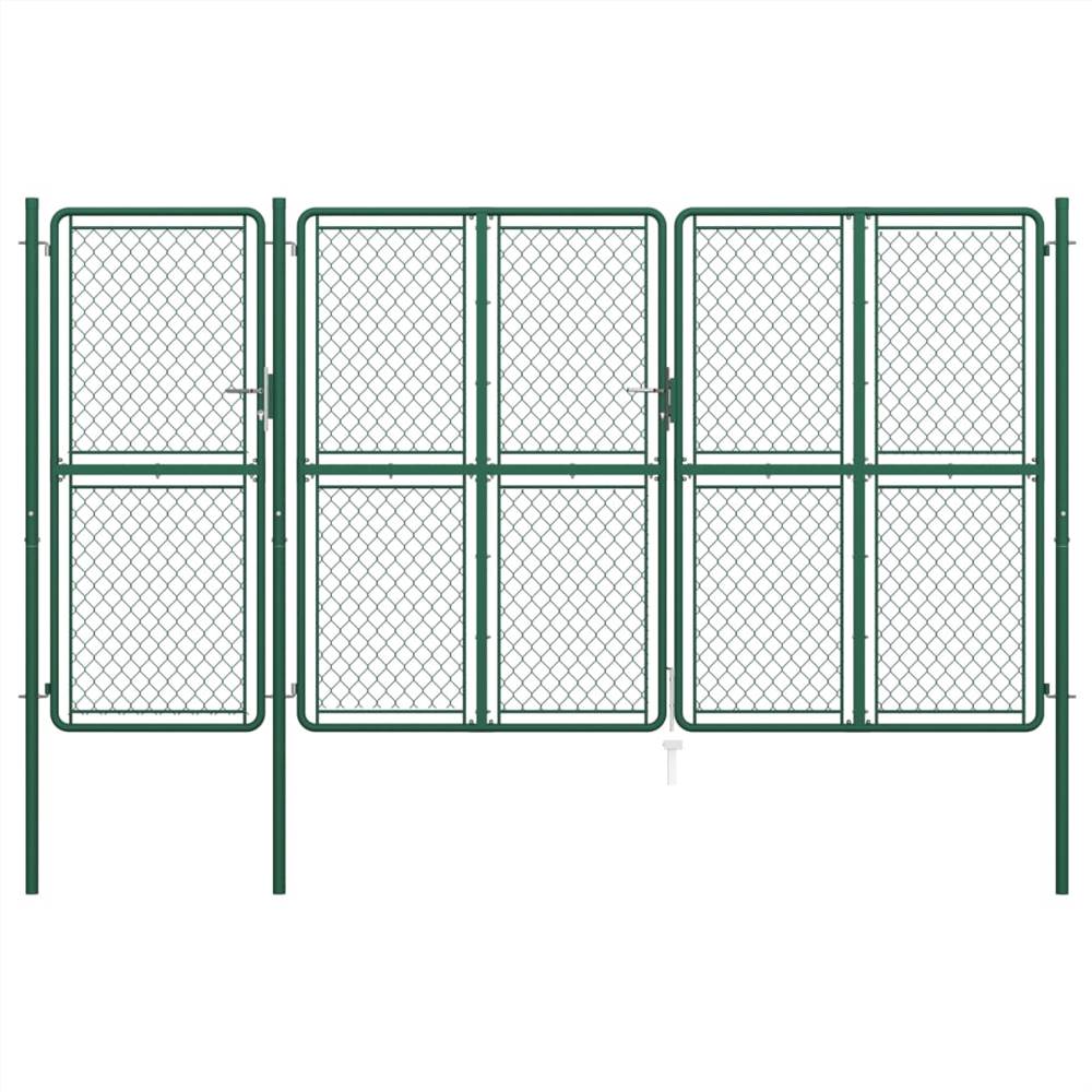 

Garden Gate Steel 200x395 cm Green