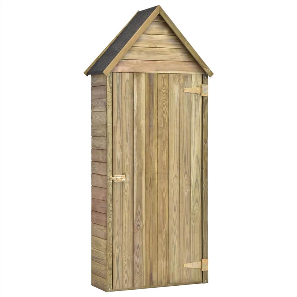 Garden Tool Shed with Door 77x37x178 cm Impregnated Pinewood