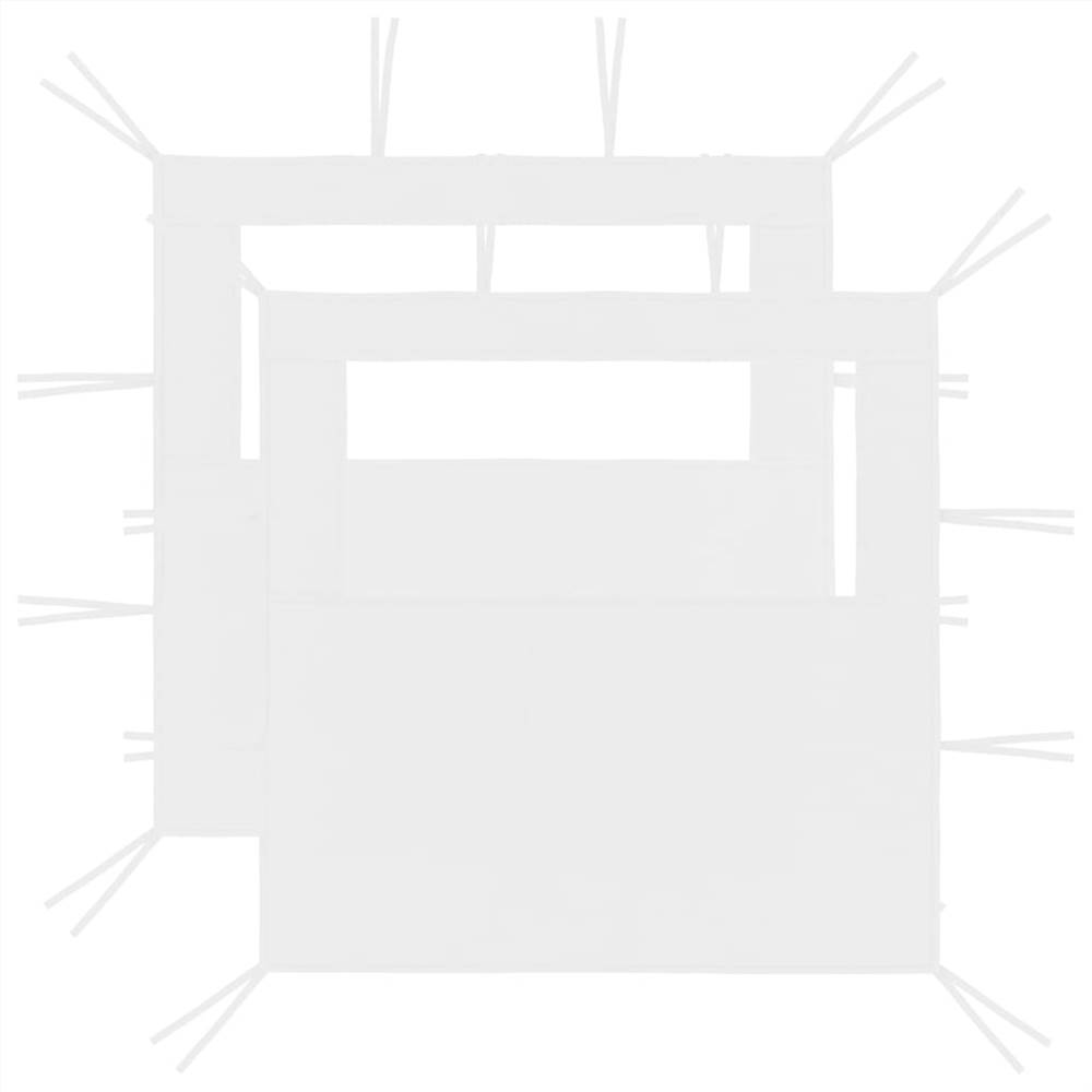 

Gazebo Sidewalls with Windows 2 pcs 2x2.1 m White 70 g/m²