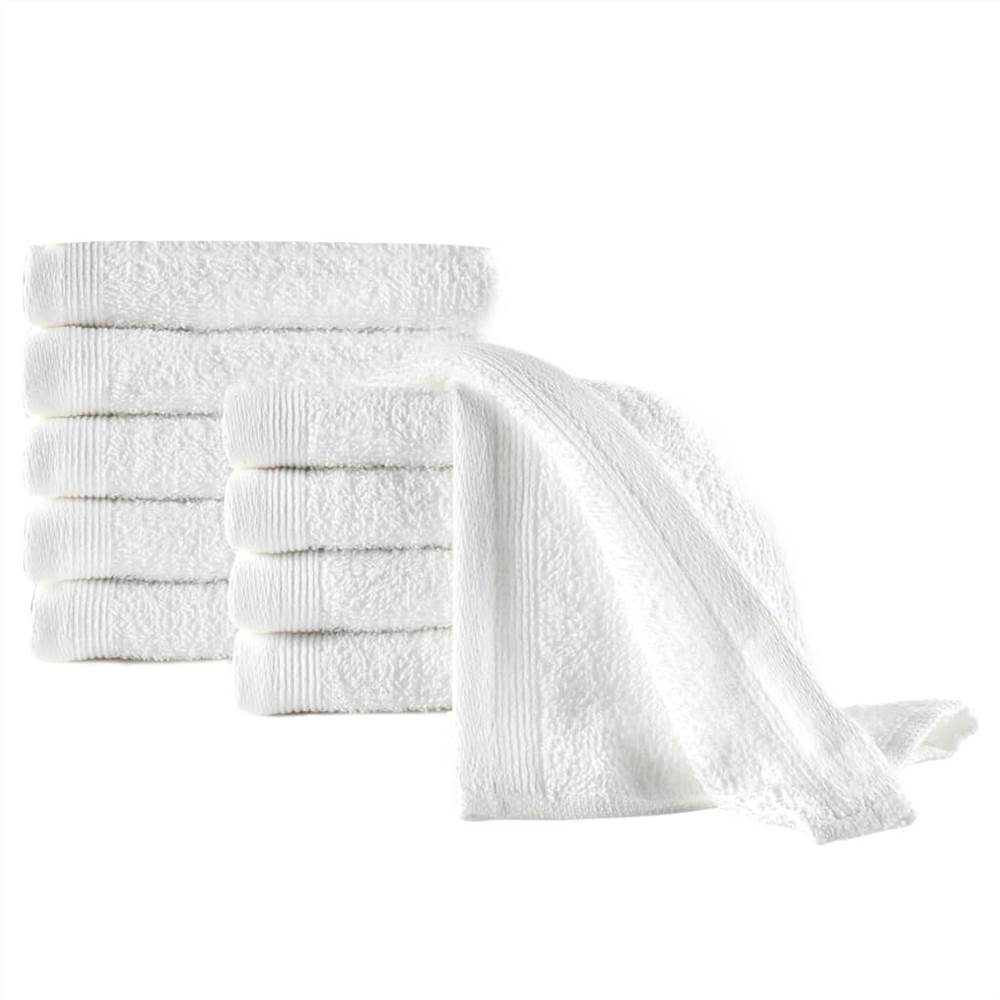 

Guest Towels 10 pcs Cotton 450 gsm 30x50 cm White