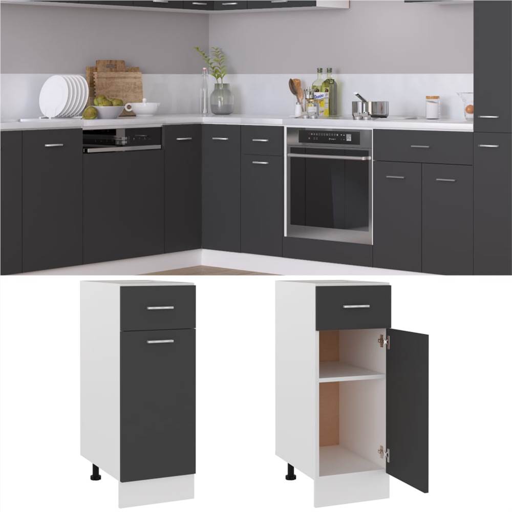 

Kitchen Cabinet Grey 30x46x81.5 cm Chipboard