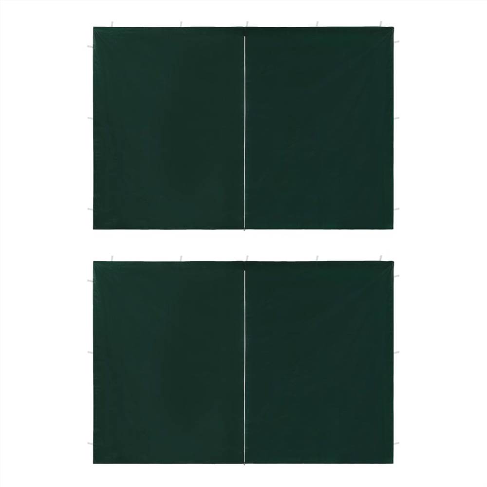 

Party Tent Doors 2 pcs with Zipper Green