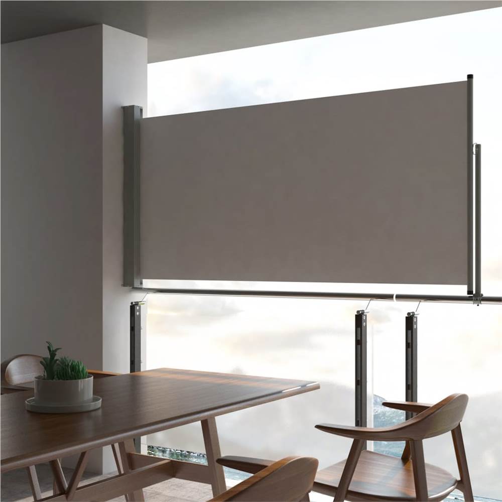 

Patio Retractable Side Awning 120 x 300 cm Grey