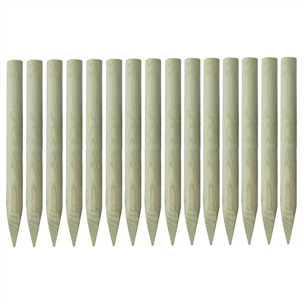 Pointed Fence Posts 15 pcs Impregnated Pinewood 4x100 cm