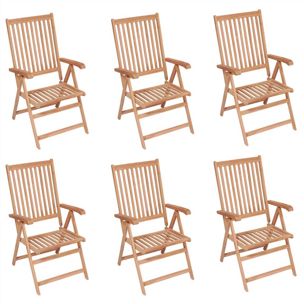 

Reclining Garden Chairs 6 pcs Solid Teak Wood