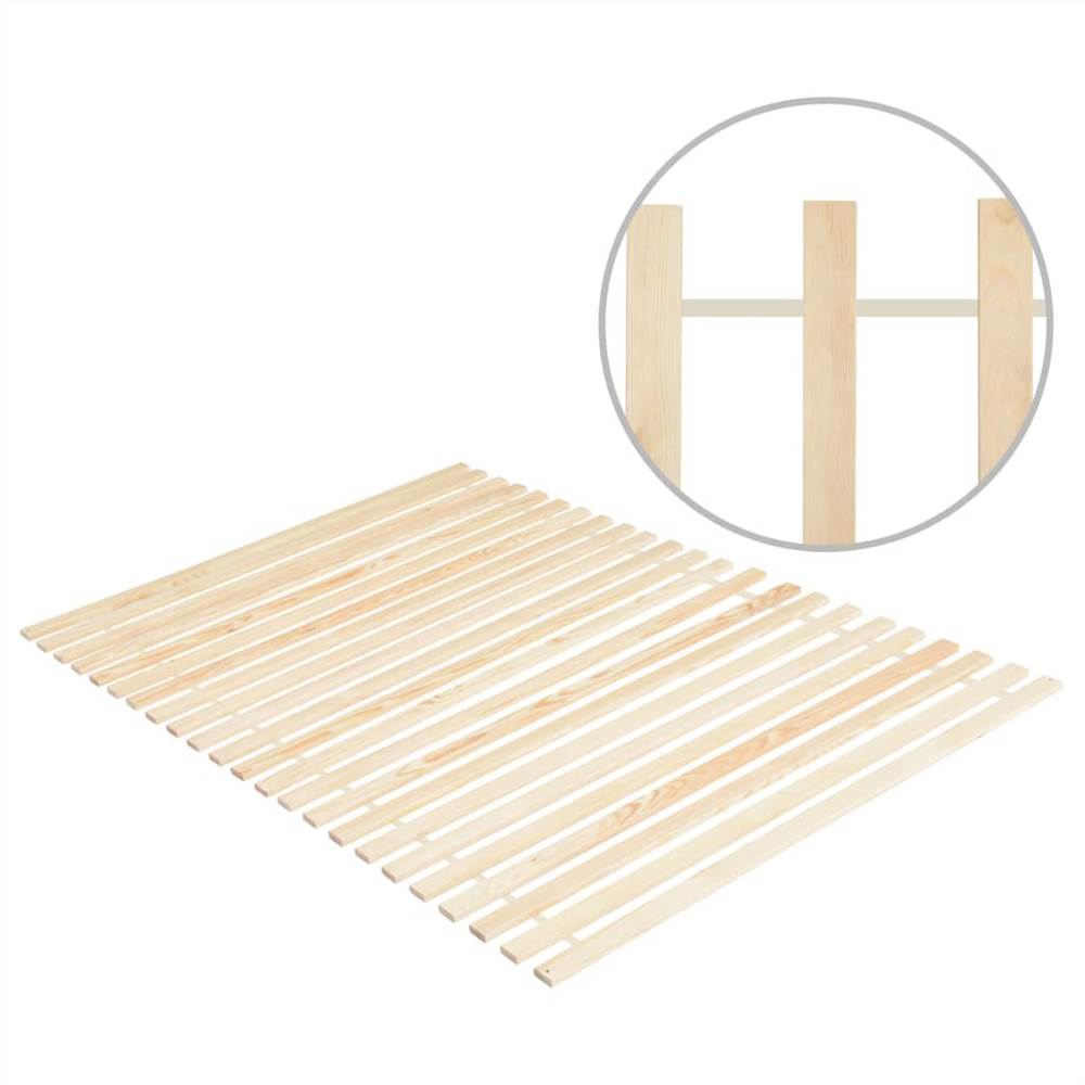 

Roll-up Bed Base with 23 Slats 120x200 cm Solid Pinewood