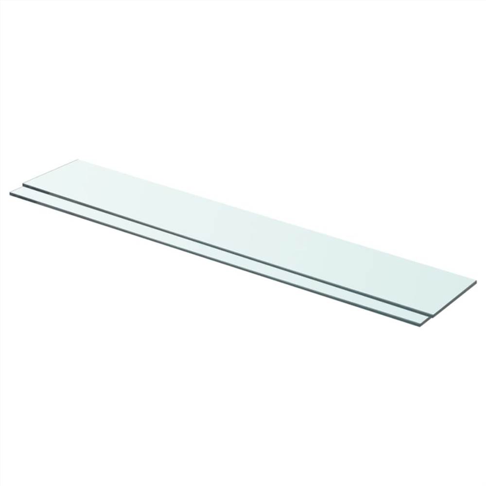 

Shelves 2 pcs Panel Glass Clear 80x12 cm