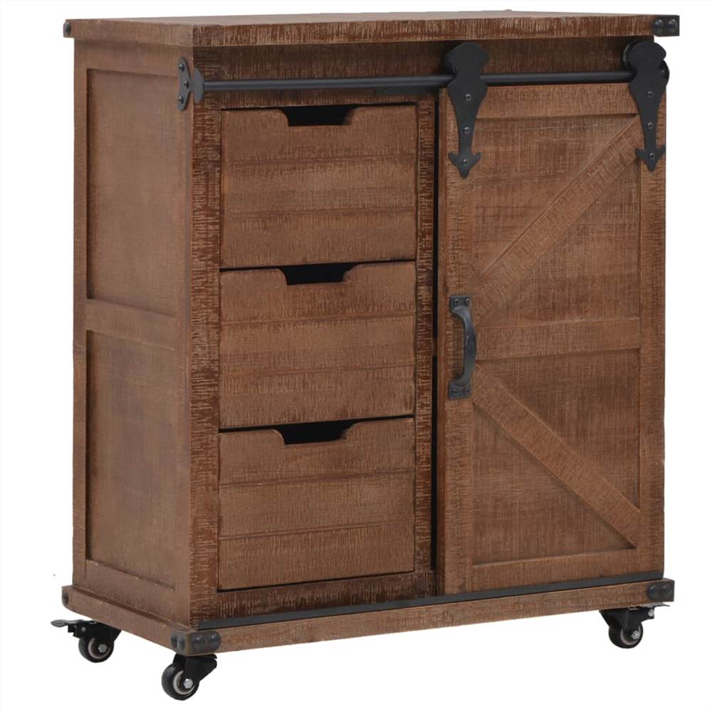

Storage Cabinet Solid Fir Wood 64x33.5x75 cm Brown