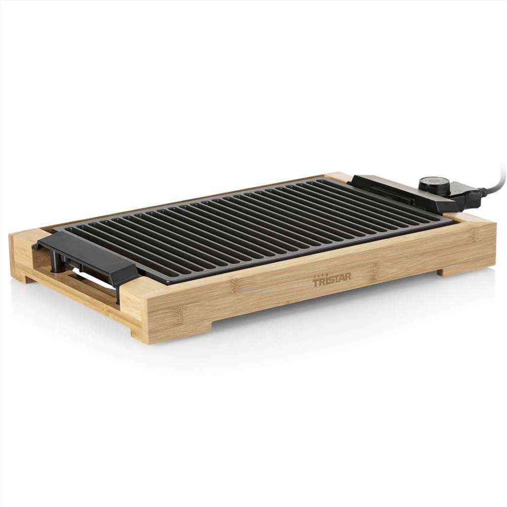 Tristar Griddle and Electric Barbecue 2000 W 37x25 cm Bamboo