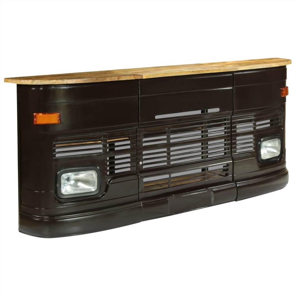 

Truck Bar Table Solid Mango Wood Dark Grey