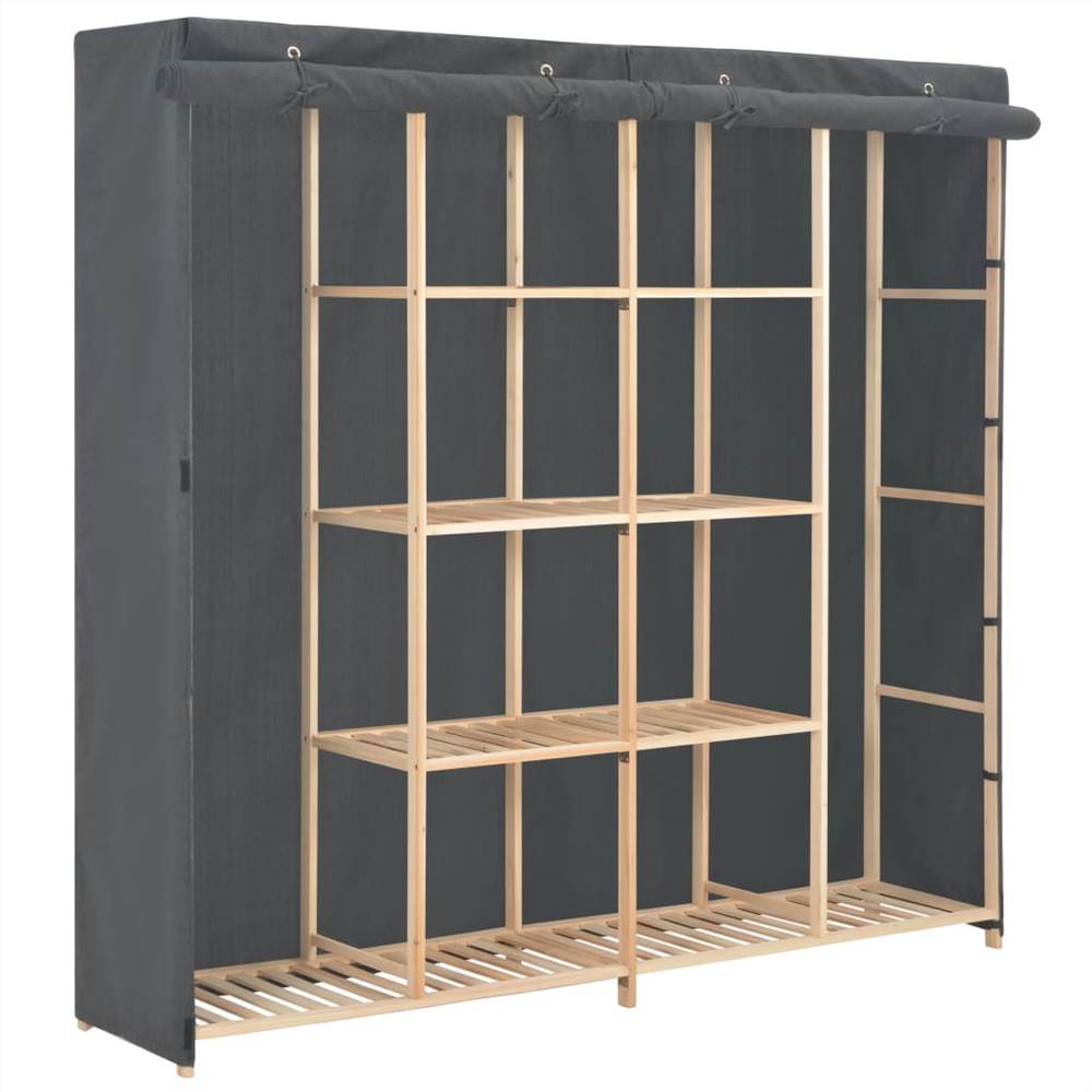 

Wardrobe Grey 173x40x170 cm Fabric