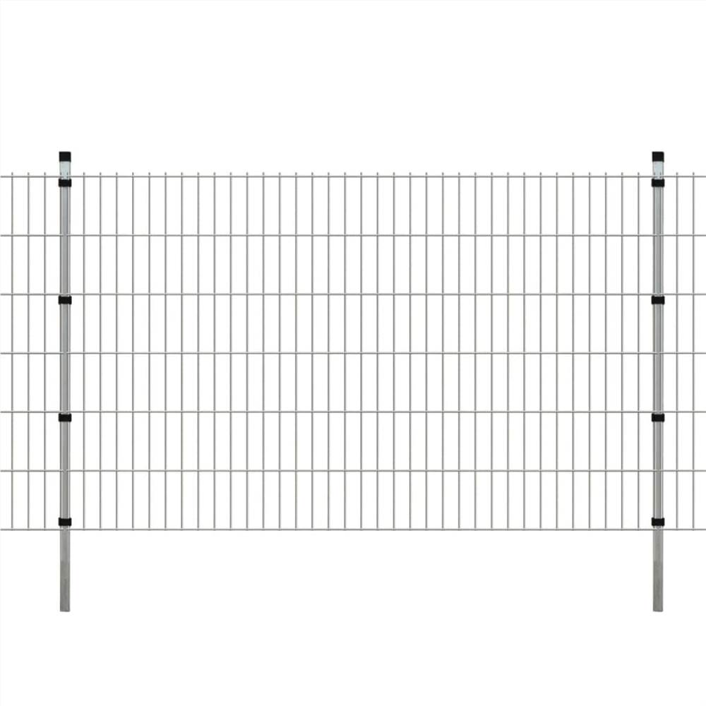 

2D Garden Fence Panels & Posts 2008x1230 mm 46 m Silver