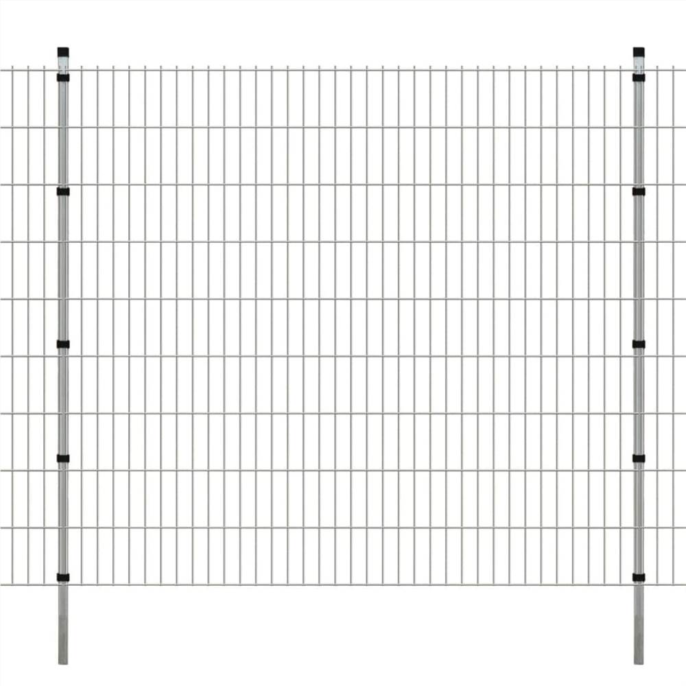 

2D Garden Fence Panels & Posts 2008x1830 mm 48 m Silver