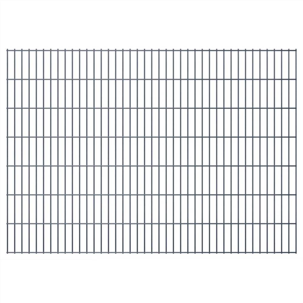 

2D Garden Fence Panels 2.008x1.43 m 4 m (Total Length) Grey