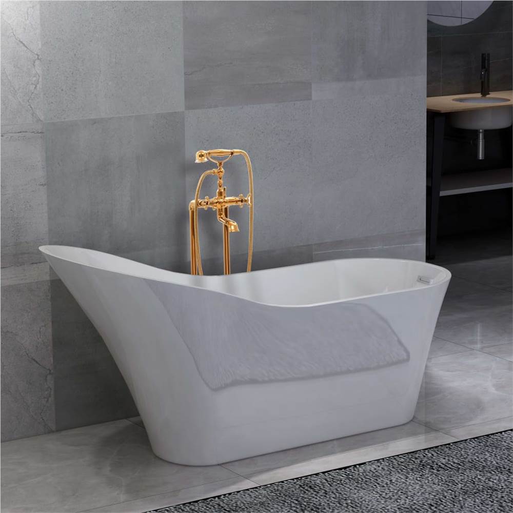 

Freestanding Bathtub and Faucet 210 L 99,5 cm Gold
