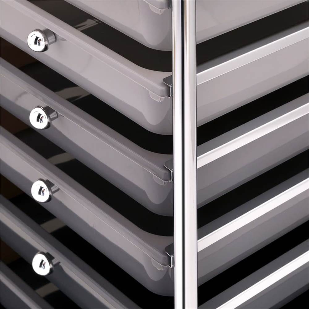 10-Drawer Mobile Storage Trolley Ombre Plastic