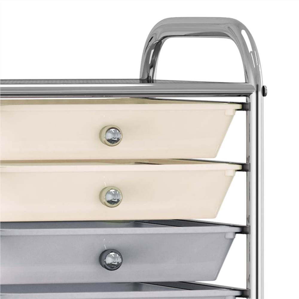 10-Drawer Mobile Storage Trolley Ombre Plastic