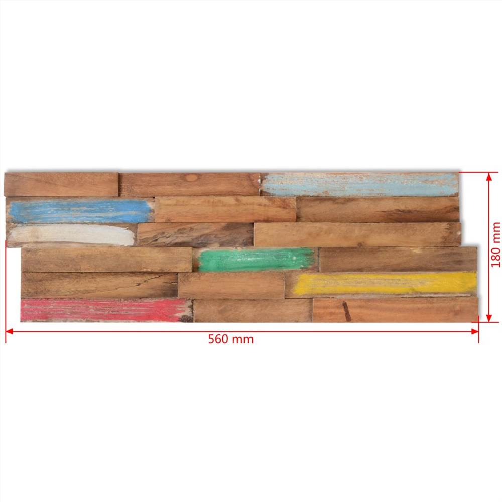 10 pcs Wall Cladding Panels 1 m² Teak