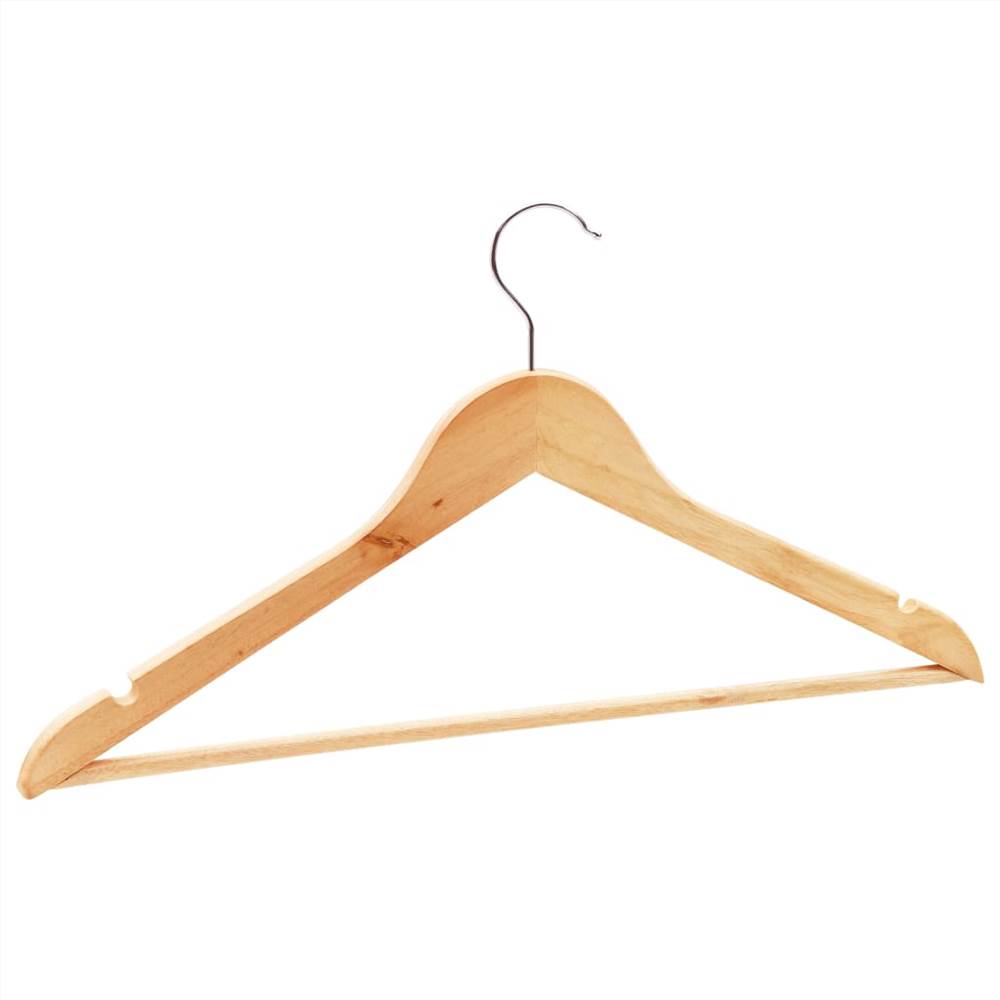 100 pcs Clothes Hanger Set Nonslip Hardwood