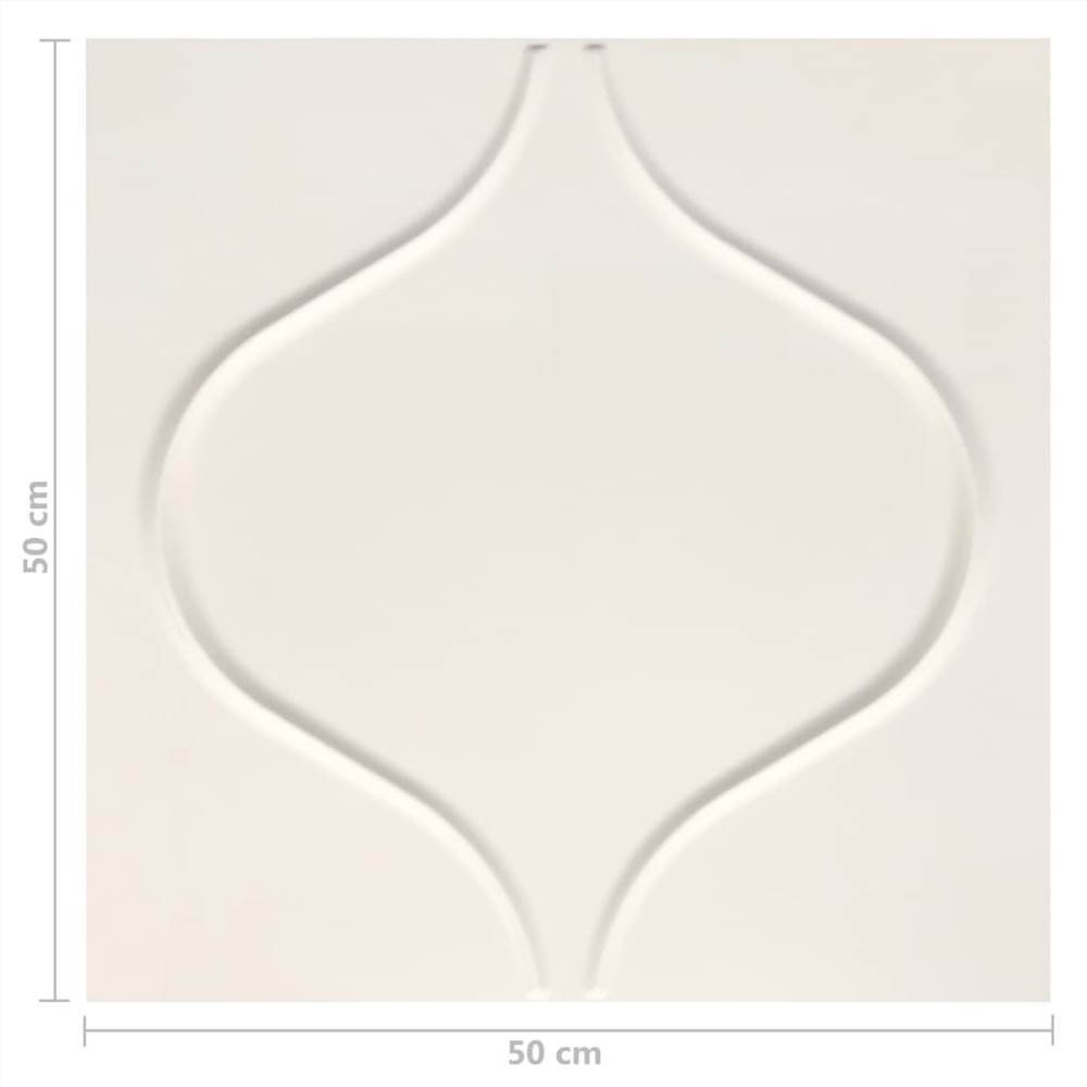 12 pcs Wall Panels 3D 0.5x0.5 m 3 m²