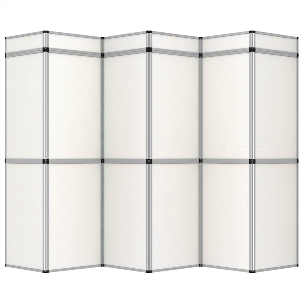 18 Panel Folding Exhibition Display Wall 362x200 Cm White 439019 3 