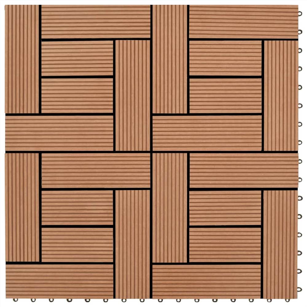 

22 pcs Decking Tiles 30x30 cm 2 sqm WPC Black