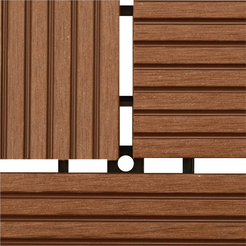 22 pcs Decking Tiles 30x30 cm 2 sqm WPC Black
