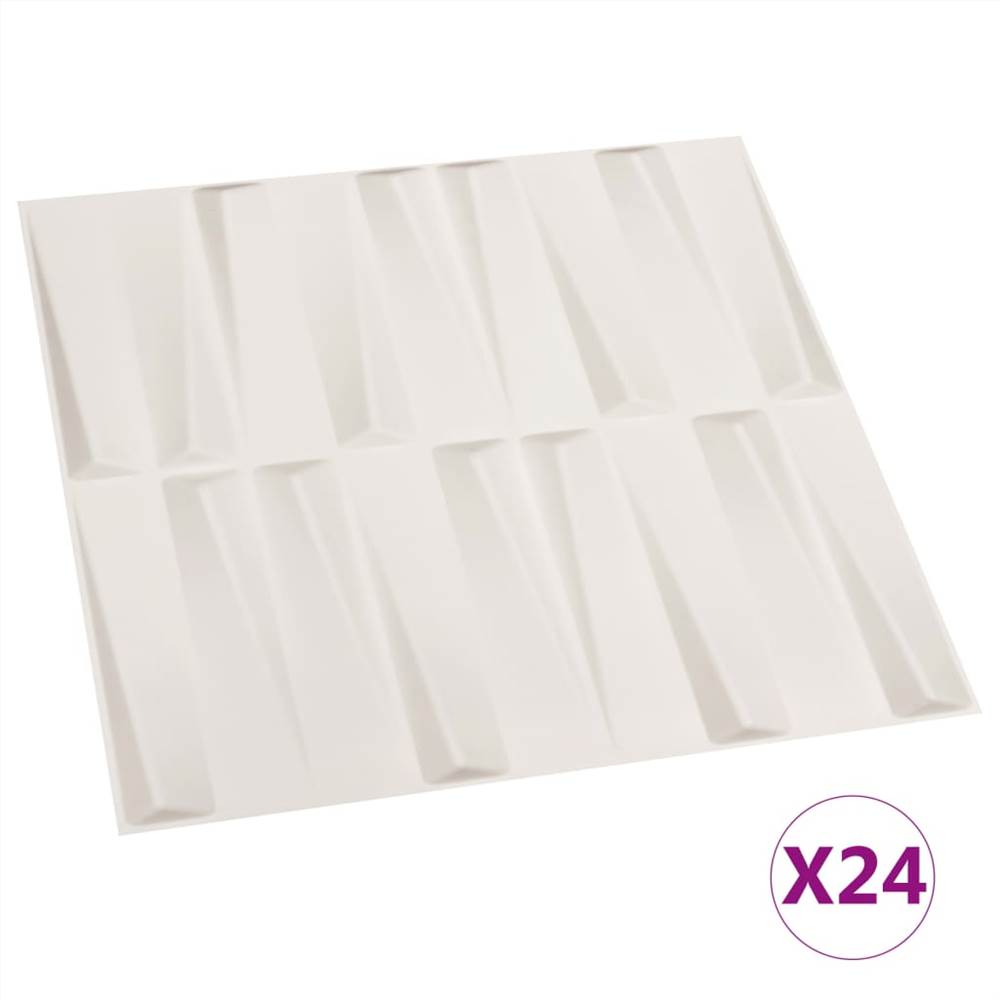 24 pcs Wall Panels 3D 0.5x0.5 m 6 m²