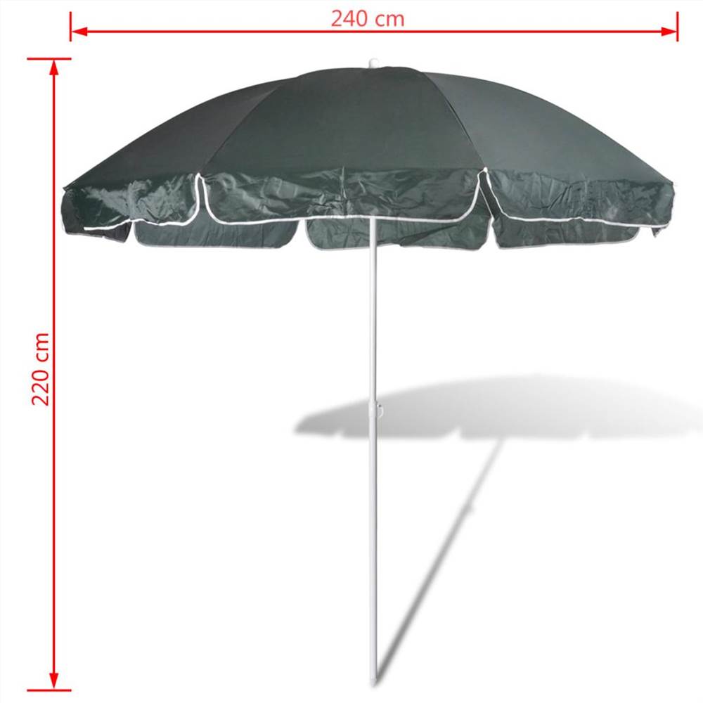 240cm Beach Umbrella Colour Green