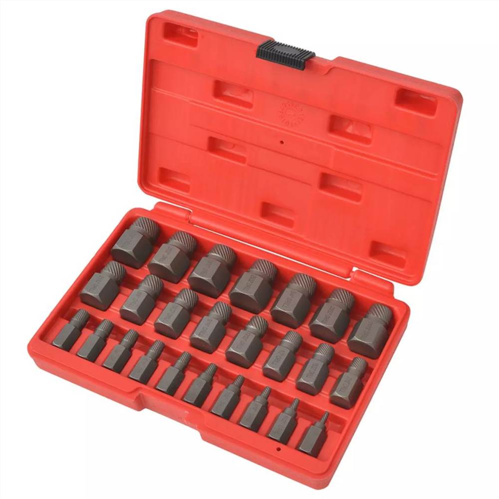 25 Piece MultiSpline Screw Extractor Set Steel