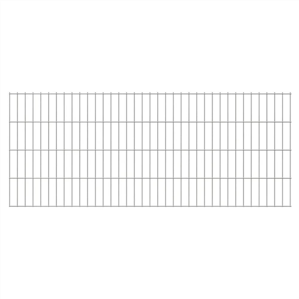 

2D Garden Fence Panels 2.008x0.83 m 22 m (Total Length) Silver