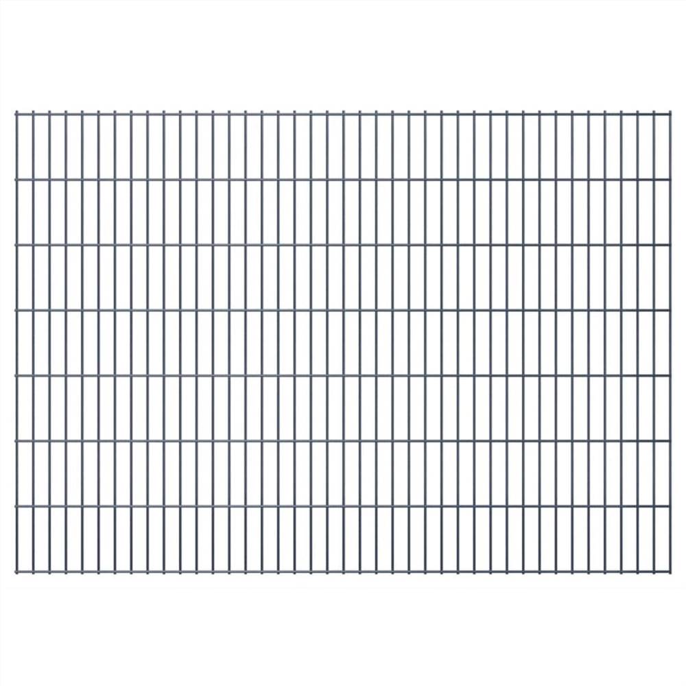 

2D Garden Fence Panels 2.008x1.43 m 8 m (Total Length) Grey